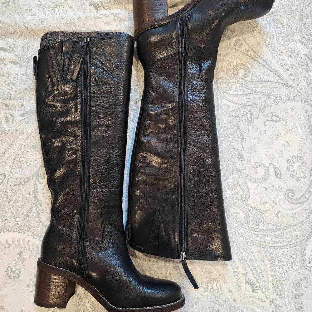 NWOB Franco Sarto Kemper Black Leather Boot US 8M - Picture 2 of 8